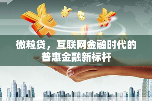 员林微粒贷，互联网金融时代的普惠金融新标杆
