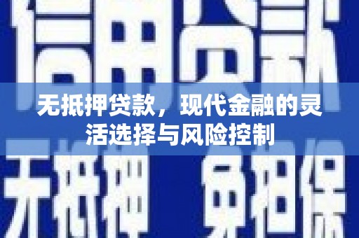 员林无抵押贷款，现代金融的灵活选择与风险控制