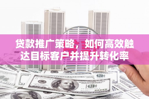 员林贷款推广策略，如何高效触达目标客户并提升转化率