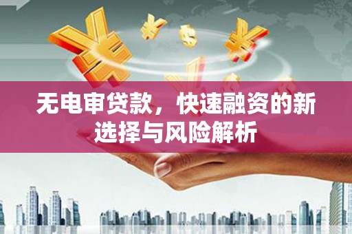 员林无电审贷款，快速融资的新选择与风险解析