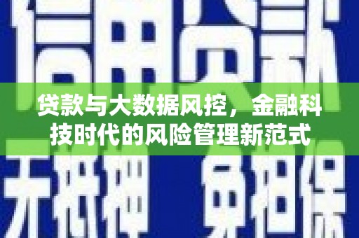 员林贷款与大数据风控，金融科技时代的风险管理新范式