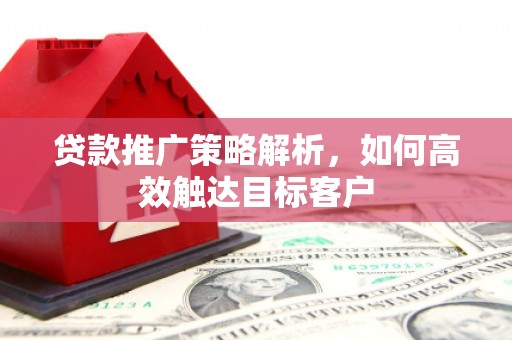 员林贷款推广策略解析，如何高效触达目标客户