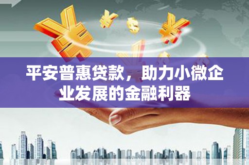 员林平安普惠贷款，助力小微企业发展的金融利器