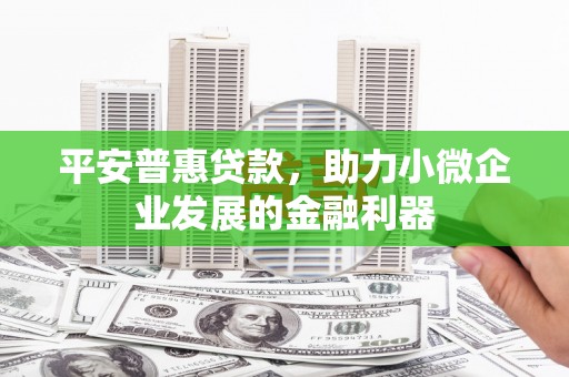 员林平安普惠贷款，助力小微企业发展的金融利器