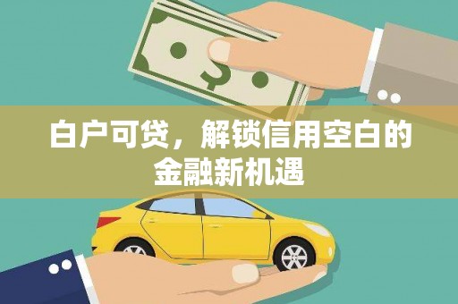 员林白户可贷，解锁信用空白的金融新机遇