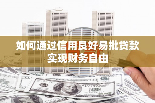 员林如何通过信用良好易批贷款实现财务自由