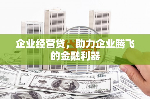 员林企业经营贷，助力企业腾飞的金融利器