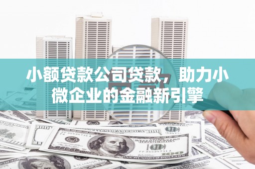 员林小额贷款公司贷款，助力小微企业的金融新引擎