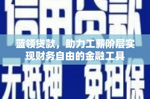 员林蓝领贷款，助力工薪阶层实现财务自由的金融工具