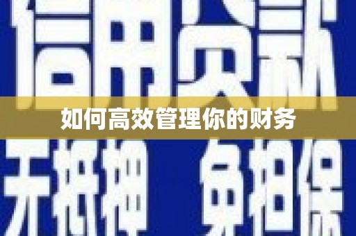 员林如何高效管理你的财务