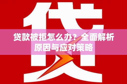 员林贷款被拒怎么办？全面解析原因与应对策略