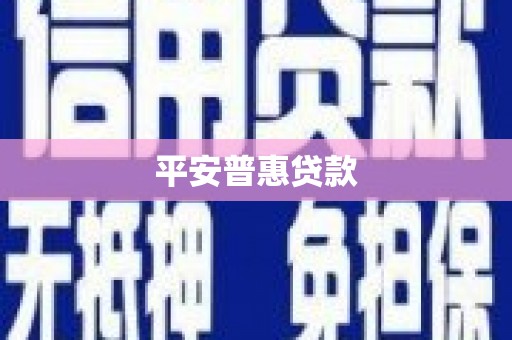 员林平安普惠贷款